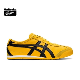 Onitsuka Sapatos femininos MEXICO 66 Sapatos esportivos masculinos casuais de ponta baixa Amarelo