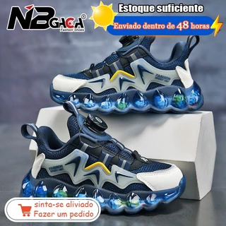 Sapatos Casuais Para Crianças Novos Tênis Com Malha Respirável De Moda Fivela Giratória Meninos O Exterior Confortável Não Escorrega