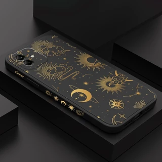 Céu Estrelado Dourado Caso De Telefone Para Samsung Galaxy A17 A07 A56 A36 A26 A16 A06 A15 A25 A35 A55 A05 A05S 4G 5G Si