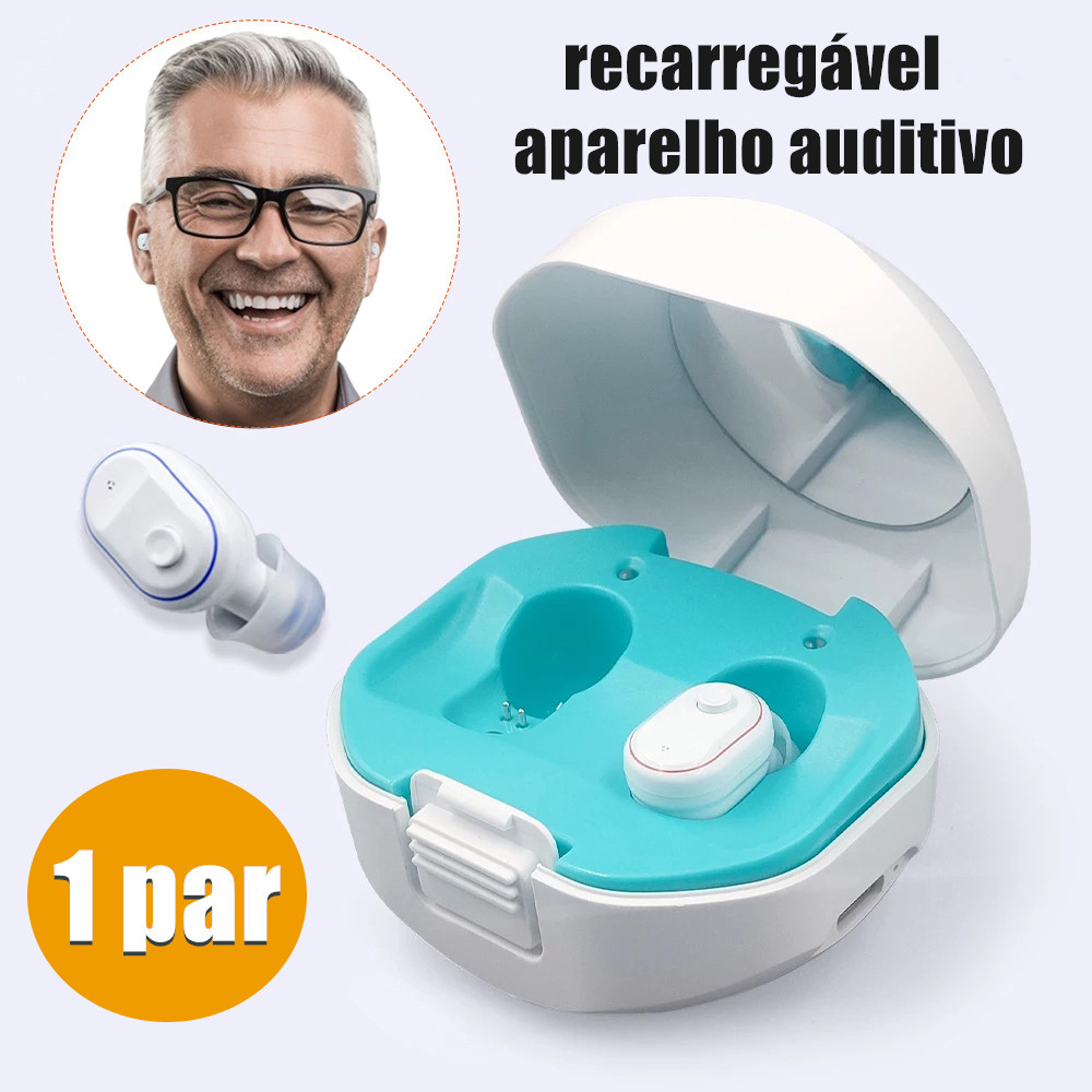 Aparelho Auditivo Digital Recarregável USB Com Caixa De Carregamento 1/2pcs Amplificador De Som