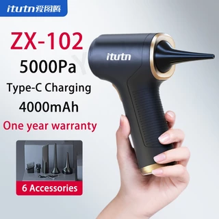 Aspirador Sem Fio Itutn ZX-102 5000Pa Sucção & Sopro 4 Em 1 4000mAh Mini Portátil De Longa Duração Adequado Para Car/home/outdoor