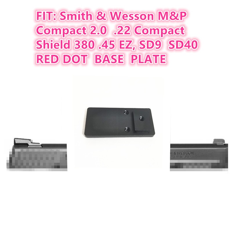 Placa De Montagem De Ponto Vermelho Metálico Para Smith & Wesson M P Compact 2.0 SD9VE SD40 Fit Docter ADE Optics Frenzy SW MP Base