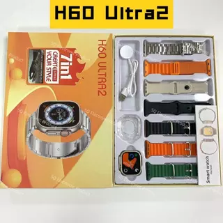 H60 Ultra 2 Novo Smartwatch Relógio Inteligente 7 Em 1 Alças 49mm Full Touch Screen Esportivo Reloj Com Capa Protetora