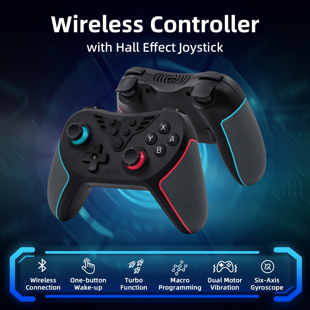 Controle Sem Fio T43 com Joystick de Efeito Hall para Nintendo Switch ...