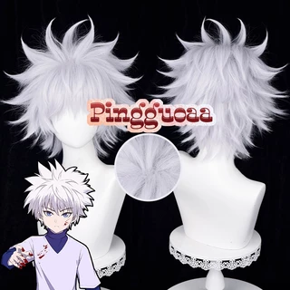 Anime Hunter x Killua Zoldyck Cosplay Peruca 30cm Cabelos Sintéticos Resistentes Ao Calor