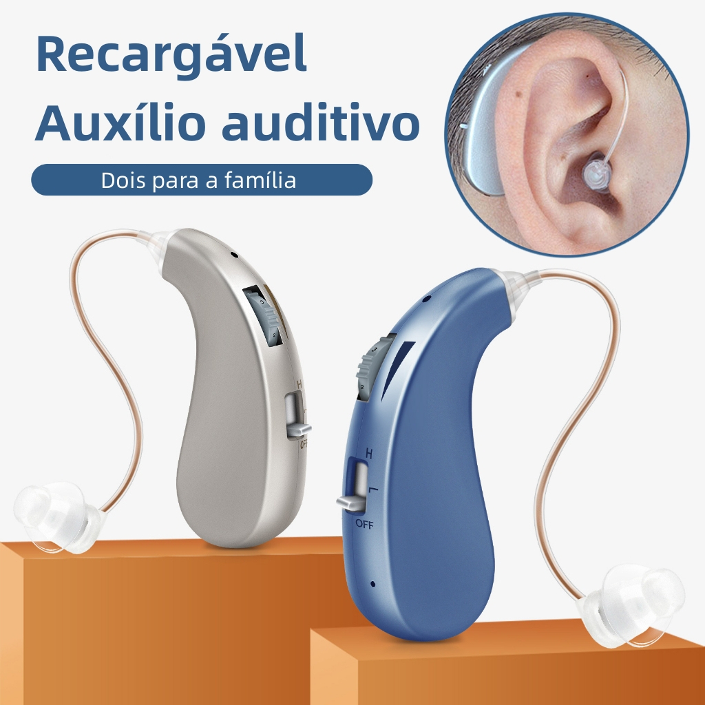 CIC Aparelho Auditivo Recarregável Invisível Digital BTE Aparelhos ...