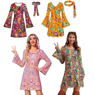 Trajes Hippie Roupas Para Mulheres Meninas Brinco Colar 60s