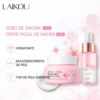 LAIKOU Sakura Soro Clareador Sarda Creme Hidratante Brilhante 2pcs em Oferta na Shopee