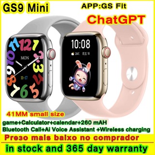 ChatGPT Women Smart Watch GS9 Mini 1.77 Polegadas 41MM Pequena Chamada Bluetooth Assistente De Voz IP67 Esporte À Prova D