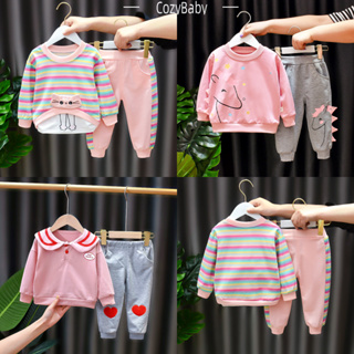 Roupas De Bebê De Outono Para Meninas 1-3 Anos Conjunto Unicórnio De Gato