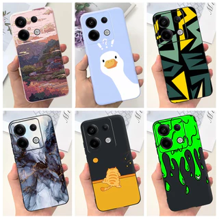 Para Xiaomi Redmi Note 13 Pro 5G Capa De Silicone Pintada À Prova De Choque Traseira De TPU Macia Note13 Shell