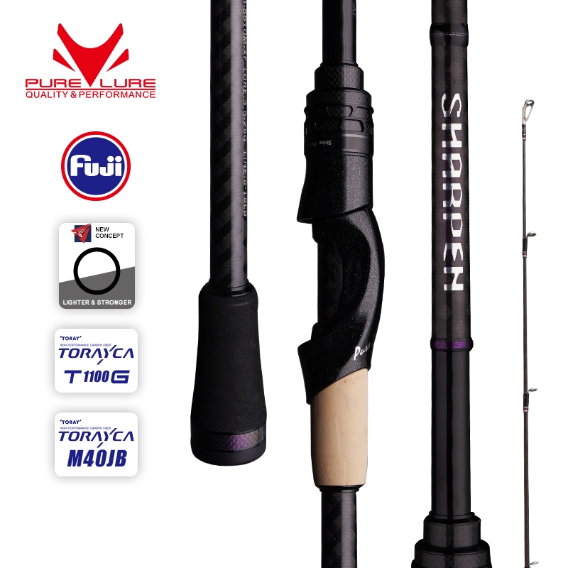 PURELURE SHARPEN Travel Soft Lure Long Spinning E Fundição XF/MF Hastes De Ação FUJI Componentes Bass Pike Rod Fishing Reel