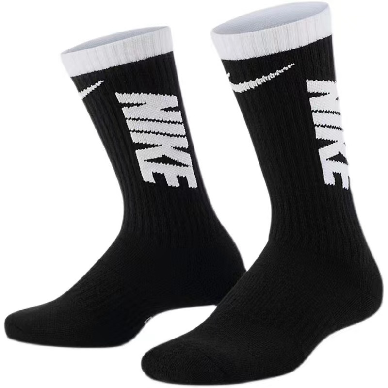 Meias Esportivas Novo Estilo Meias Cor Homens Mulheres Mesmo Estilo Toalha de Tubo Alto Fundo Algodão Puro