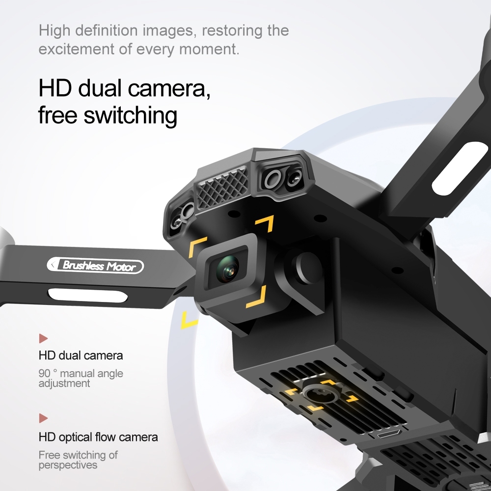 Drone F198 vôo constante Brushless Drone 2 câmeras cambalhotas velocidade de 3 níveis DronePro