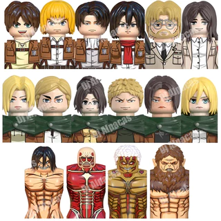 Ataque Aos Blocos De Construção Titan Alan Yeager Figuras De Brinquedo Levi Ackerman Minifiguras Hange Zoe