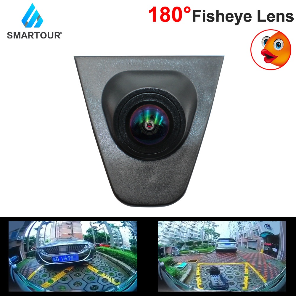 Smartour 180 Graus Lente De Olho De Peixe Ccd HD Night Vision Car Front View Logotipo Da Frente Câmera Embutida Para Honda Accord Civic Fit City