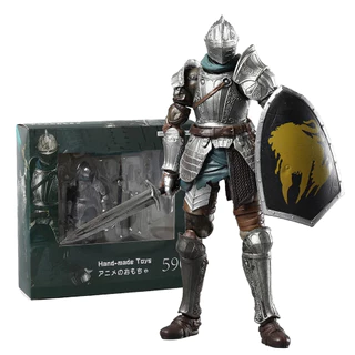 Articulado 15Cm Anime Flaqueado Armadura Boneca Almas Escuras Figura # 590 Figma Demon's Souls Figuras Conjuntas Estátua Móvel Pvc Colecionável Brinquedos Decorativos