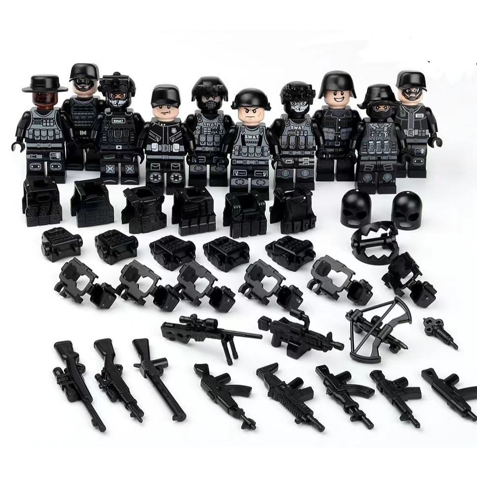Compatível com Lego Minifiguras Lego SWAT Forças Especiais Blocos de ...