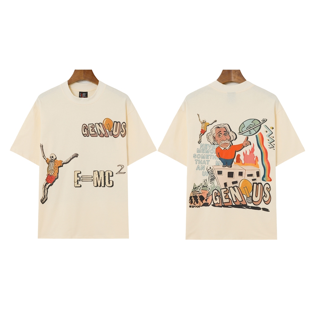 Novo Estilo Camiseta de Alta Qualidade Camiseta Solta Frente Formato de Camiseta Digital Trendy Frente Costas Impressa Moda Redonda Pescoço Curto Homens Mulheres Mesmo Estilo