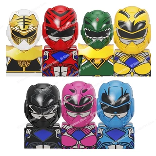 Power Rangers Series Red Soldier Minifigures White Warrior Building Blocks Figuras De Brinquedos
