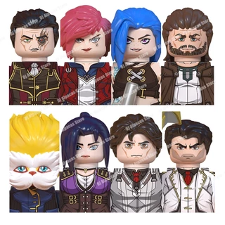 LoL Jayce Building Jinx Blocks Figuras Da Liga De Lendas Minifiguras De Brinquedos Heimerdinger