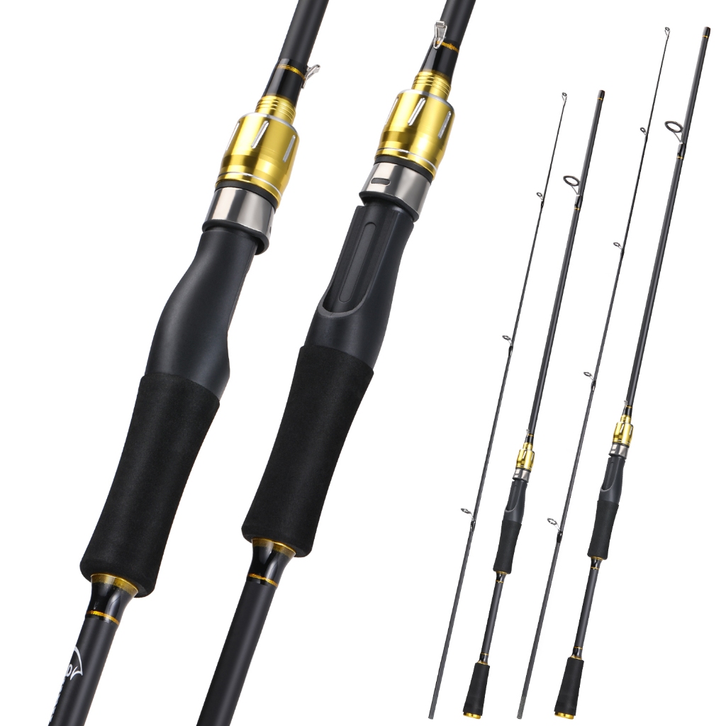 Canna Da Pesca Spinning Sougayilang 2 Sezioni – Leggera In Carbonio Composito, Manico In Sughero, Per Trota, Regalo Pescatore