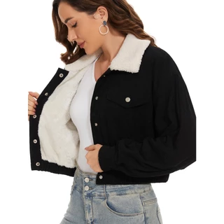 Lapela De Inverno De Outono Feminino Manga Comprida Casual Cor Sólida Casaco De Bombazina Curto em Promoção na Shopee Lapela De Inverno De Outono Feminino Manga Comprida Casual Cor Sólida Casaco De Bombazina Curto