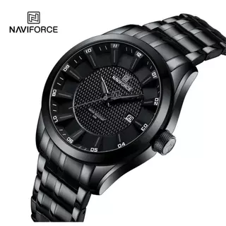 NAVIFORCE Pulseiras Casuais Masculinas De Quartzo À Prova D'água Para Negócios De Aço Inoxidável Relógio De Data
