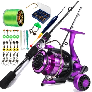 Sougayilang 1.8m 2.1m Vara De Pesca De Carbono Linha De Carretel Lure Full Set 5.2 : 1 Bobina Metálica Max Drag 10kg
