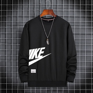 Moletom Masculino Suéter De Manga Comprida Masculino Gola Redonda M-4XL