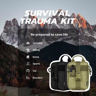 Kit Tático De Sobrevivência De Primeiros Socorros Rhino IFAK Pouch Supplied Camping Com 20 Itens EMT Para Emergência Militar Ao Ar Livre