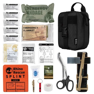 Kit Tático De Sobrevivência De Primeiros Socorros Rhino IFAK Pouch Supplied Camping Com 20 Itens EMT Para Emergência Militar Ao Ar Livre