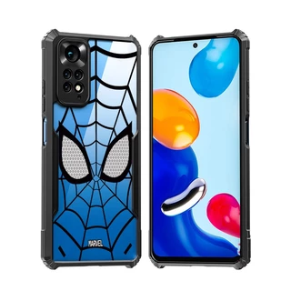 Caixa Do Telefone À Prova De Choque Homem Aranha Xiaomi Redmi Note 10 Pro Max 10S 9S 9 8 7 6 5 4G 5G Capa Tampa Acrílica Transparente