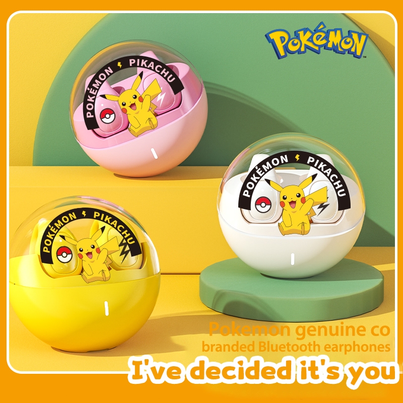 Disney Pokemon FB-E02 Fone De Ouvido Bluetooth Sem Fio TWS 5.3 HD À Prova D'água Com Suporte De Microfone Android/IOS