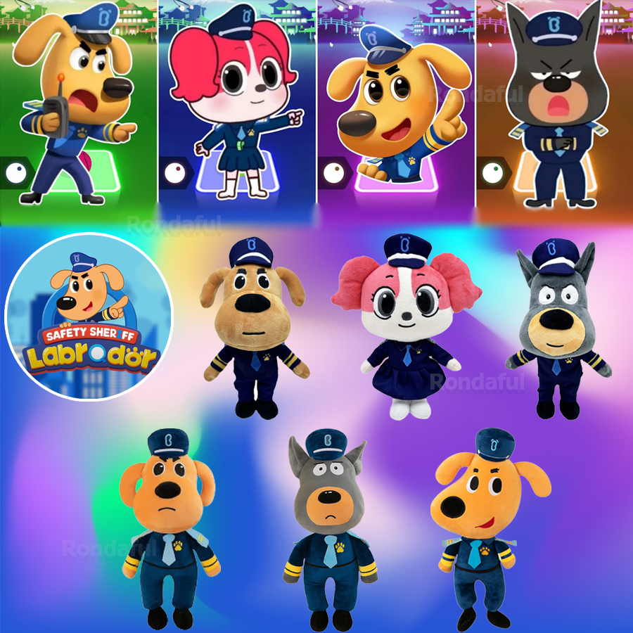 Abraçável Labrador Xerife De Pelúcia Boneca Anime BabyBus Recheado Figurino Presente De Aniversário mueadegbr