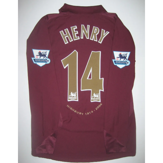 05 06 Retro Arsenal Casa henry Camisetas De Futebol