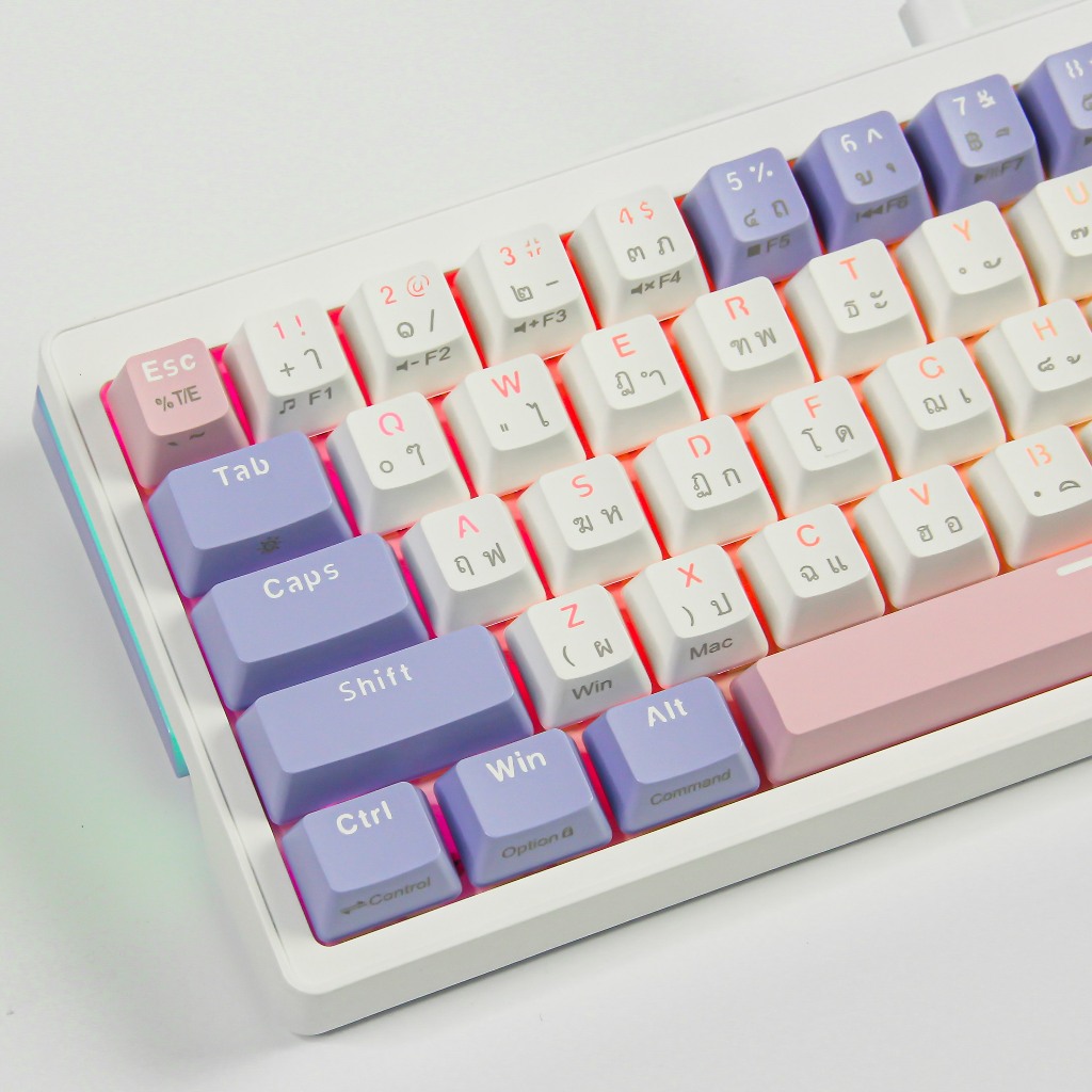 ZIFRIEND ZA68 RGB Teclado Mecânico Hotswap Pink Purple Interruptor Linear Personalizado ZIFRIEND ZA68 RGB Teclado Mecânico Hotswap Pink Purple Interruptor Linear Personalizado