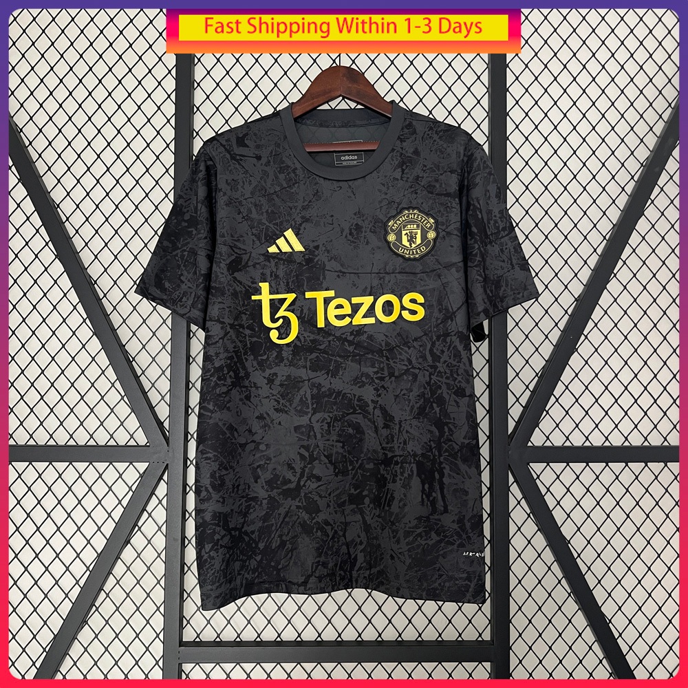 Camisa De Time Tailandesa 24/25 Futebol MU Treino Preta