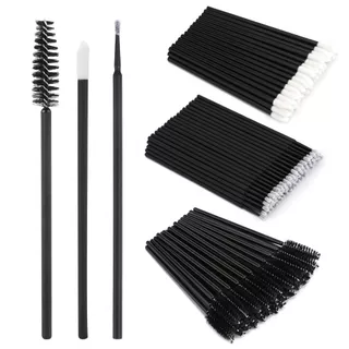 300PCS Kit De Suprimentos Para Extensão De Cílios 100PCS Varinhas Labiais Descartáveis 100PCS Aplicadores De Escovas De Máscara Com Micro 100PCS E Kits De Maquiagem De Sobrancelhas