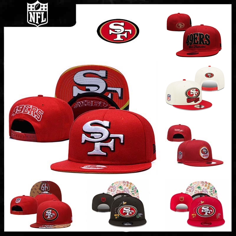 NFL São Francisco 49ers Costas De Malha Masculina Estruturadas De Baixa  Coroa Snapback Ajustável