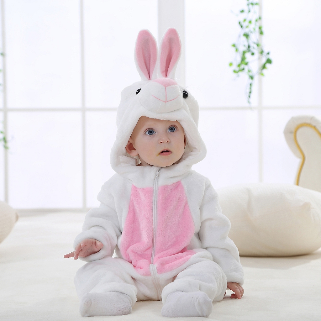 Conjunto Páscoa Bebê Recém-Nascido - Macacão Coelho + Calça + Chapéu - My First Easter