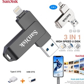 Pen Drive Para iPhone SandiskType-C 3-Em-1 USB Flash mental ...