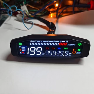Velocímetro Universal De Motocicleta Digital LED Tacômetro Painel De Instrumentos LCD