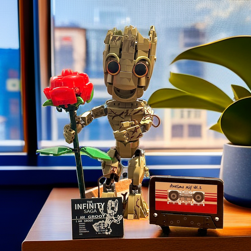Lego Building Blocks Tree Personality Groot Star Wars Series Superhero ...