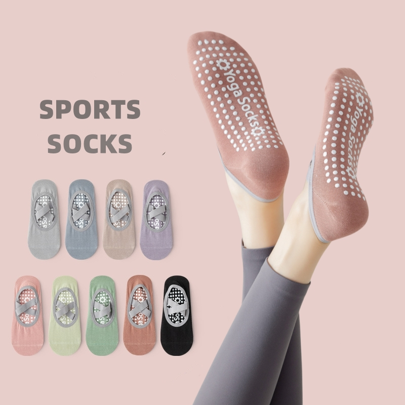 Meias de Silicone Antiderrapante Meias de Yoga Pilates Fitness Esportivo Meias de Algodão Puro