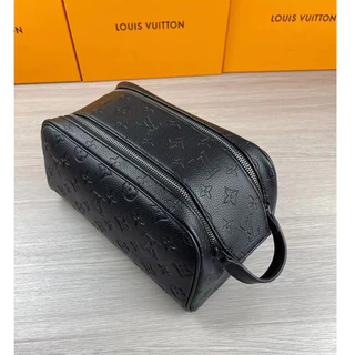 Pronto Para Enviar Bolsa De Maquiagem 100 % Genuína Louis-Vuitt L-V Nova Couro Em Relevo Beleza Moda M59478