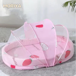 90*55*15cm cama de bebê portátil para crianças com cobertura total de esponja dobrável Piso de Esponja de Algodão Puro Espessado à prova de insetos Mosquito-Proof Baby Bed
