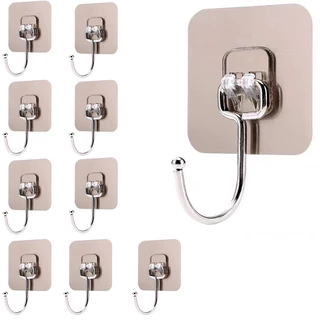 Conjunto De Ganchos De Parede TEN Unidades-Organizador Pegajoso Para Soluções De Armazenamento Doméstico De Banheiro E C em Oferta na Shopee
