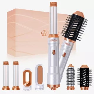 👍 UKLISS 👍 Secador De Cabelo 6 Em 1 Escova Secadora Modelador De Cachos Automático E Alisadora Valentine