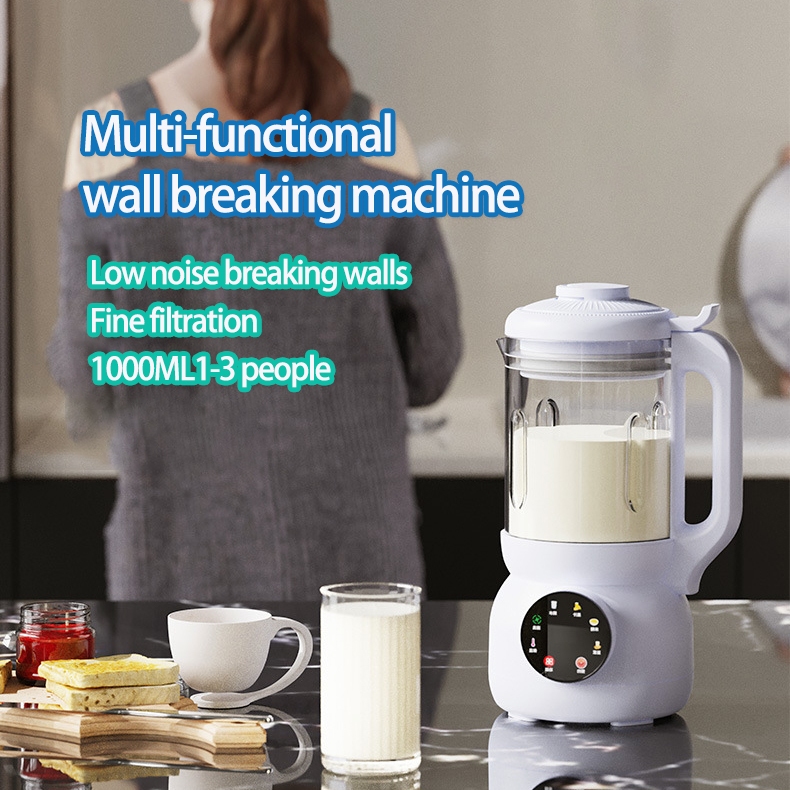 OSTMAR Máquina Misturadora Automática De Leite De Soja Para Quebrar Na Parede 1000ml Completa Bebês Pequena Sem Filtro Mini Quebrador De Frutas Multi-Função Ju